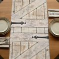 thumbnail image 5 of Table Runners 90 Inches Long Dress Scarves, Texas Star Vintage Farmhouse Coffee/Dining/Kitchen Table Runner for Living Room, Red Retro Berry Beige Wooden 13x90 Inch, 5 of 9