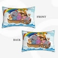 thumbnail image 4 of Balery Rainbow Animals on Noah's Ark Bedding Queen Pillow Cases - Envelope Closure - Soft Brushed Microfiber Fabric - Shrinkage and Fade Resistant Pillow Cases-14"x20", 4 of 9