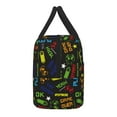 thumbnail image 6 of Lafuoo Pixel Game Pattern Large Portable Insulated Lunch Bag, Waterproof Zipper Insulated Lunch Bag for Men and Women-One Size, 6 of 7