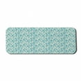 thumbnail image 1 of Blue Computer Mouse Pad, Raindrop Style Curly Leaves Motif in Soft Tones Nature Essence Blossom, Rectangle Non-Slip Rubber Mousepad Large, 31" x 12" Gaming Size, Turquoise and Eggshell, by Ambesonne, 1 of 2