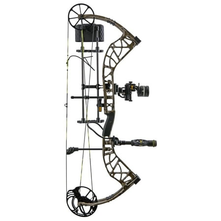 Bear Archery The Hunting Public Adapt2+ RTH LH60 Compound Bow Mossy Oak Bottomland 320 FPS 24-31 Draw 45-60 lbs KillerWave Dampeners Bear Paw Grip (AV57A120B6L)
