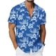 thumbnail image 5 of Ceisia Men's Tropical Floral Print Short Sleeve Button Down Hawaiian Shirt for Beach Vacation Sky Blue XXXXXL Gifts, 5 of 7