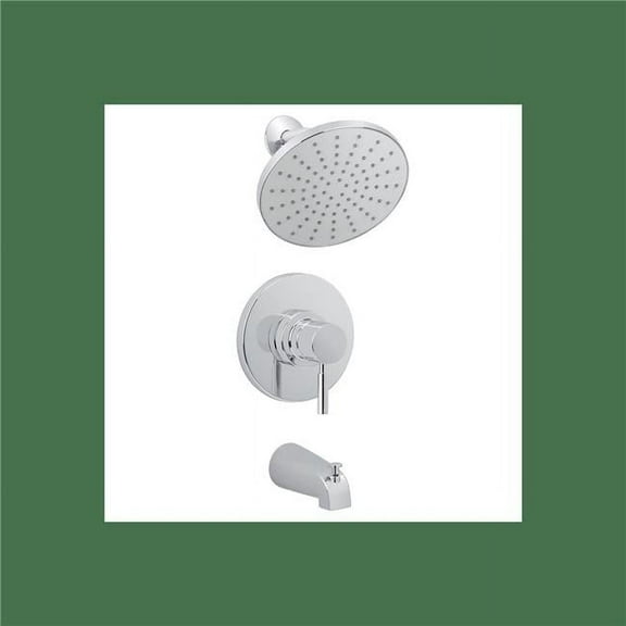 Miseno MTS-550425-S-CP Miseno Mia Tub & Shower with Single Function Rain Showerhead, Polished Chrome