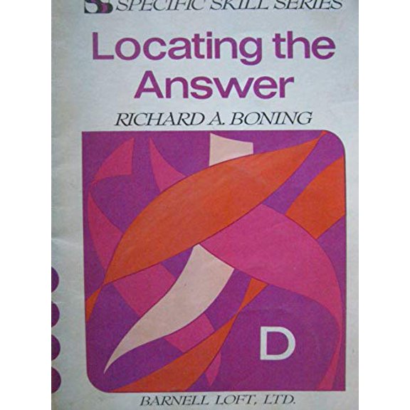 Pre-Owned Specific Skill Series LOCATING THE ANSWER Booklet D, 9780879657147, 0879657146, Paperback, 2nd edition