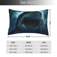 thumbnail image 2 of Kdxio Cotton Pillow Cases 14"x20" Pillowcases,Soft and Breathable Bedroom Pillow Cases-Undersea Shark-No Pillow Core, 2 of 5