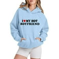 thumbnail image 1 of Ladies Loose Letter Print Hoodie Sweatshirt, 1 of 4