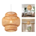 thumbnail image 3 of Iluminación colgante hecha Luz de ratán, tejido de bambú natural tejado de novedad Lámpara de tejida para comedor Sala de para niños Zulema iluminación de techos, 3 of 8
