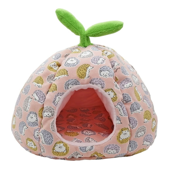 Portable Small Animal Cushion Bed Hideout Cave Habitat Nest for Hedgehog Ferret Squirrel Hamster Rat ( Pink )