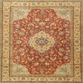 thumbnail image 1 of Ahgly Company Machine Washable Indoor Square Traditional Mahogany Brown Area Rugs, 6' Square, 1 of 7