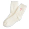 thumbnail image 2 of Women Christmas Fuzzy Embroidered Crew Socks, Soft Fluffy Warm Holiday Sleeping Socks, Cozy Thermal Indoor Socks, Festive Gift Socks for Ladies E, 2 of 5