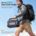 thumbnail image 6 of Bluetooth Speaker Wireless, 100W Loud Outdoor Speaker with Deep Bass, IPX7 Waterproof Floatable, 20H Playtime, Wireless Charging, TWS Pairing, RGB Light, Portable Speaker for Work, Garage, Travel - B, 6 of 9