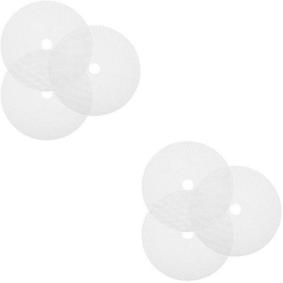 EIGTHTAIL6 Pcs Fruit Dryer  Dehydrator Silicone Pad Round Serving Tray Baking Mats Jerky Steamer