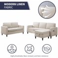 thumbnail image 6 of ijuicy Sectional Sofa Set,2PCS Living Room Furniture Couch Sets with Movable Storage Ottoman & Side Pockets,Include Sofa,Loveseat,Beige, 6 of 7