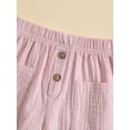 thumbnail image 5 of nvzhuang Toddler Shorts Elastic Short Pants with Pockets for Newborn Boys Girls Summer Clothes, 5 of 9