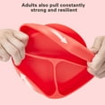 thumbnail image 3 of Sunjoy Tech Baby Suction Plate with Straw 3 Compartments Strong Suction Cup Anti-overturn Food Grade Dinnerware Anti-slip Silicone Toddlers Feeder Dish Kitchen Supplies, 3 of 8