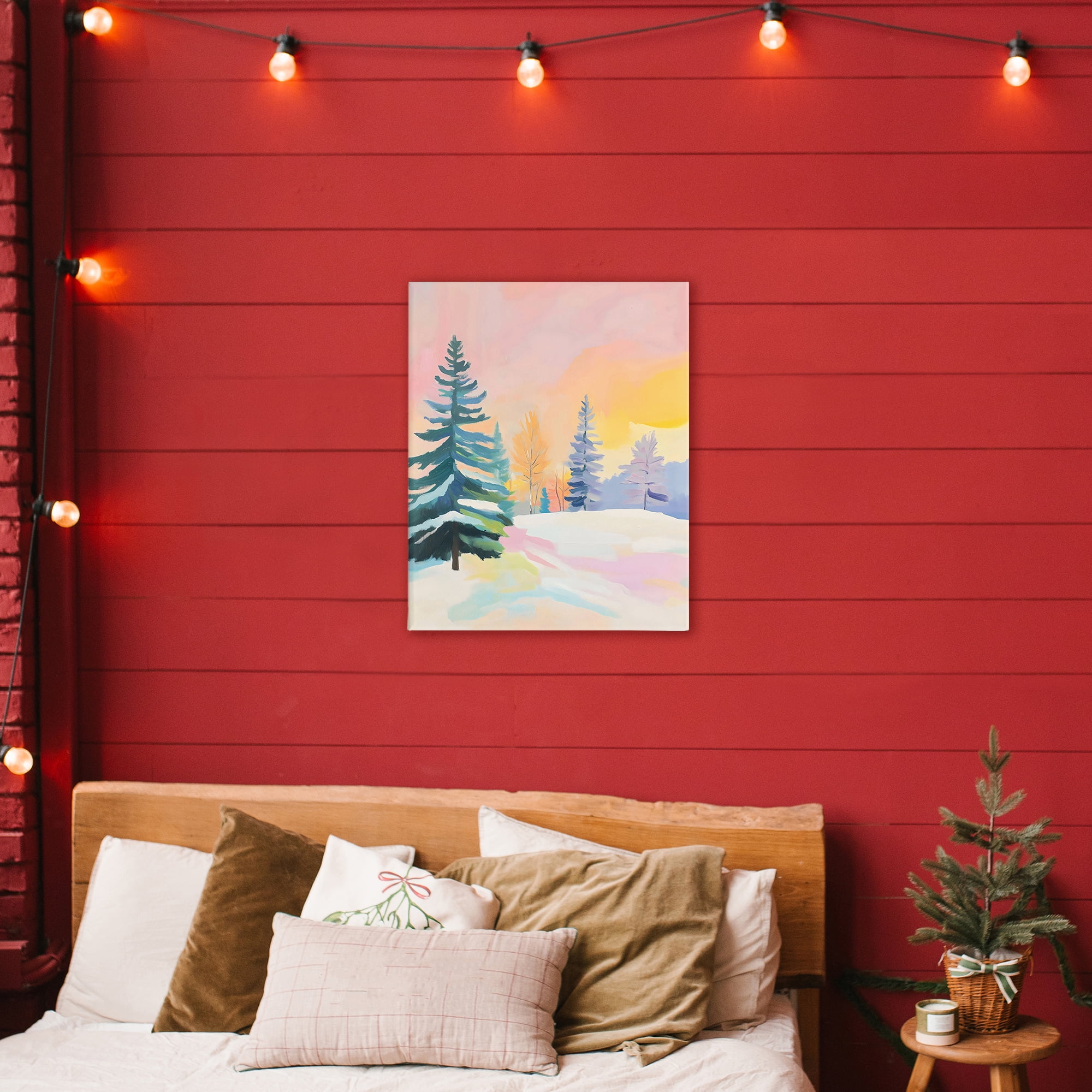 Stupell Industries Winter Forest Snowscape in Pastels Canvas Wall Art, design by The Prints Vibe