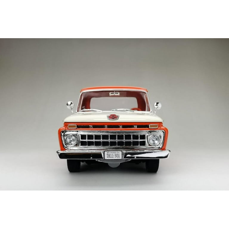 1965 Ford F-100 Custom Cab Pickup, Orange and Cream - Sun