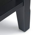 thumbnail image 4 of Table d'Appoint Rustique Étroite Rectangulaire en Bois Massif Acadian de 14 Pouces de Large, Noire, 4 of 5