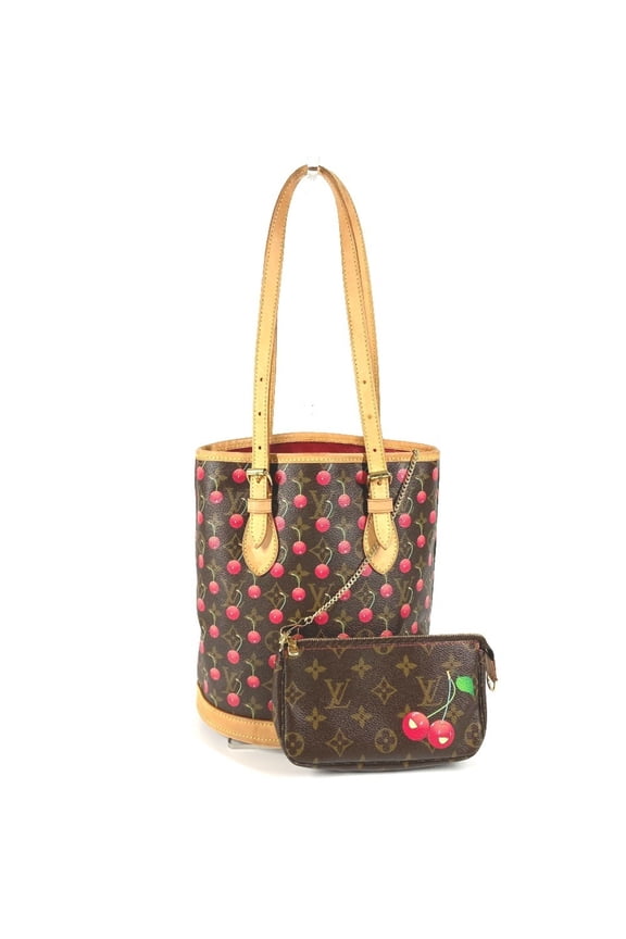 Pre-Owned LOUIS VUITTON M95012 Monogram Cherry Bucket PM by Takashi Murakami. This... (Fair)
