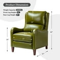 thumbnail image 4 of 14 Karat Home Leather Recliner Chair with Adjustable Backrest & Footrest, Push Back Sofa Chair for Bedroom, Olive, 4 of 10