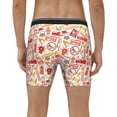 thumbnail image 4 of Xecao Firefighter Icons Print Boxer Briefs for Men's Stretch Moisture-Wicking Underwear, Mid-Rise Classics breathable fabric, 4 of 7
