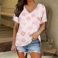 thumbnail image 2 of MEICHEN Spring Fresh Small Print Casual and Comfortable Stylish Women's Top Summer T Shirts for Women, 2 of 5