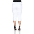 thumbnail image 3 of Women's Plus Size White Embroidered Capri Jeans, 3 of 6