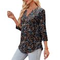 thumbnail image 4 of Tops OFEEFAN de manga 3/4 para mujer estampados para verano 2025, 4 of 5