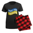 thumbnail image 5 of CafePress - Pray For Ukraine Pajamas - Women's Short Sleeve Print T-Shirt and Pants Dark Cotton Pajama Set, 5 of 7