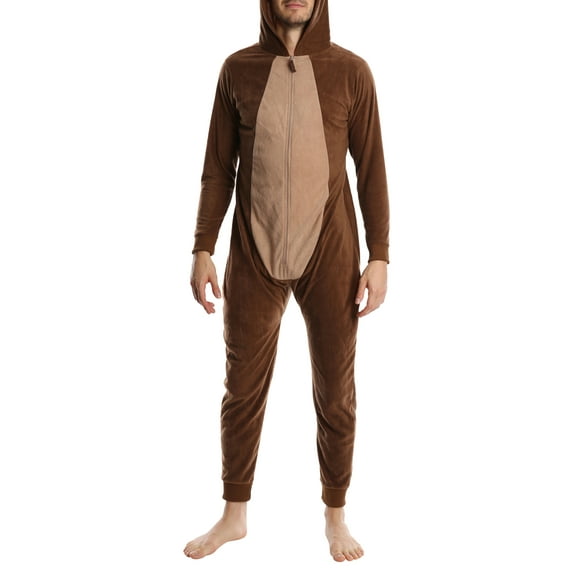 Adult Mens Novelty Halloween Costume Fleece Pajama Jammies Onesie Onsie Reindeer S