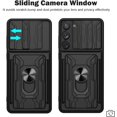 thumbnail image 4 of Compatible Samsung Galaxy S23 Case with Card Holder & Kickstand,Military Grade Camera Slide Lens Cover Magnetic Samsung S23 Wallet Case Shockproof Protective Phone Case for Galaxy S23 Case Black, 4 of 14