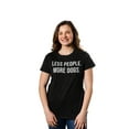 thumbnail image 2 of Womens Less People More Dogs T shirt Funny Pet Puppy Mom Lover Tee for Ladies Womens Graphic Tees, 2 of 9