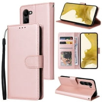for Samsung Galaxy A03s PU Leather Case | Wallet Phone Case with Card Holder | Flip Folio Case/Cover with Stand | Compatible with Samsung Galaxy A03s 6.5 Inch, Rosegold