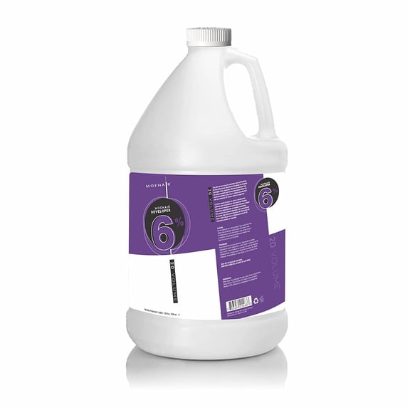 Moehair Developer 20 Volume 6% Crème | Professional Hair Coloring Developer for Brighter and Lighter Tints |Color Depositing Conditioner for Curly Hair Products | Made in USA | 1 Gallon