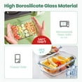 thumbnail image 3 of Luvan 2 pack 35oz Glass Food Storage Containers with Lids,Glass Meal Prep Container for Kitchen,Serving,Lunch Box,Oven Safe, 3 of 12