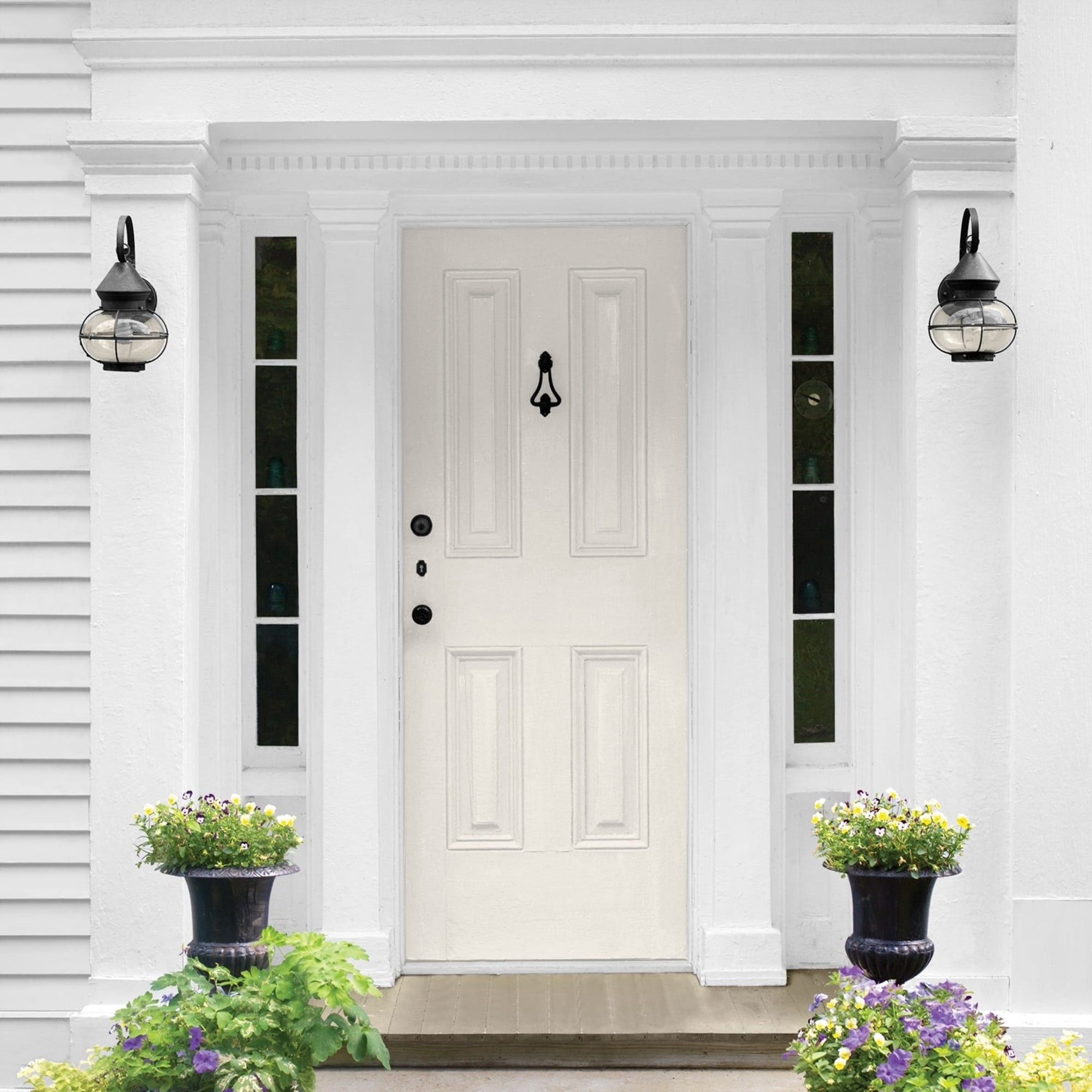 Glidden One Coat Mountain Gray / Gray Semi-Gloss Exterior Paint with Primer, 1 Gallon