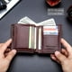 thumbnail image 4 of BULLCAPTAIN Cartera de Cuero Genuino con Bloqueo RFID de Gran Capacidad Negro QB-027, 4 of 12