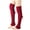 Red, variant on LAVA Leg Warmers for Women Fashion Knitted Knee High Socka Winter Cable Knit Legging Boot Socks Black