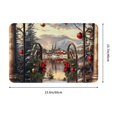 Christmas snow Decorative door mat, printed outdoor door mat, anti slip