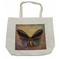 thumbnail image 1 of Butterfly Shopping Bag, Monarch Butterfly Vintage British Grunge Victorian Photography Art Theme Print, Eco-Friendly Reusable Bag for Groceries Beach and More, 15.5" X 14.5", Cream, by Ambesonne, 1 of 2