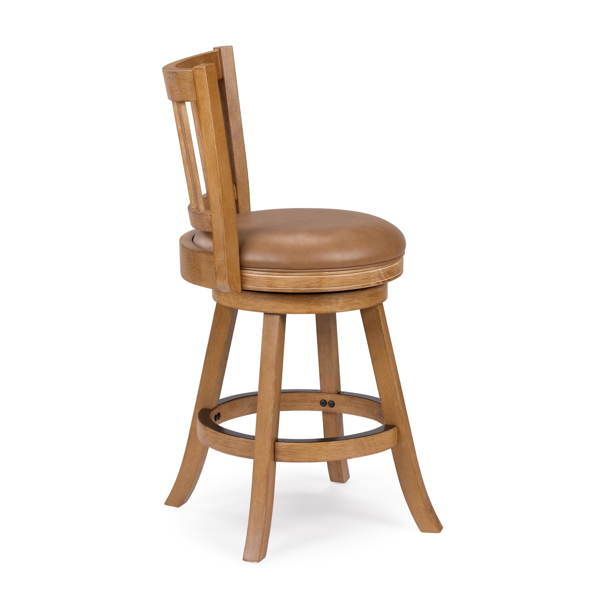 Sheldon Swivel Counter Stool - Driftwood Wire-Brush