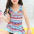 thumbnail image 4 of YunPes Toddler Baby Girls Swim Dress Bathing Suit Beach Swimwear with Cap Girl Bikini Swimsuit, 4 of 7