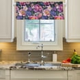 thumbnail image 2 of Yayeee Kitchen Valance Rod Pocket 54" x 18" Living Room Window Curtain, Soft Pinks Flowers, 2 of 6