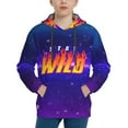 thumbnail image 4 of Ben Azelart Stay Wild Kids' Hoodie 3d Print Sweatshirt Soft Pullover Hooded With Big Pockets For Boys Or Girls Small, 4 of 8