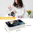 thumbnail image 5 of Constellation Portable PU Leather Travel Jewelry Stand Organizer Box with Removable Compartment and Necklace Holder, 5 of 6