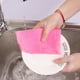 thumbnail image 3 of 3 paños de red para lavar platos, paños de cocina, paños de cocina, estropajo, red de lavado de malla, secado rápido, 100 % libre de olores (amarillo/rosa), 3 of 5