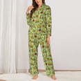 thumbnail image 2 of Fotbe Cute Tractor Conjunto de Pijama de Manga Larga para Mujer con Estampado, Ropa de Dormir de 2 Piezas, Conjunto de Casa Suave y Cómodo con Bolsillos-Large, 2 of 7