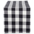 thumbnail image 2 of Contemporary Home Living Buffalo Checkered Cotton Table Runner - 108" - Black and White, 2 of 8