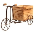 thumbnail image 1 of Shisuyan 1 Set Iron Tricycle Plant Stand Rustic Style Flower Pot Bike Planter Holder Desktop Decoration, 1 of 1