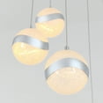 thumbnail image 2 of Artika Wavey 5-Light Integrated LED Pendant Light Fixture, Chrome Finish, 2 of 7